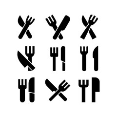 restaurant icon or logo isolated sign symbol vector illustration - high quality black style vector icons
