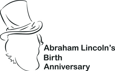 Abraham Lincoln's birthday symbol vector