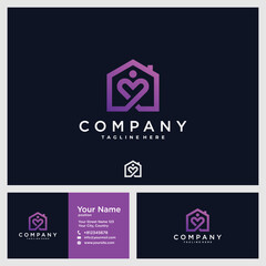 home people logo with business card template