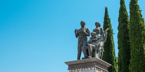 Monumento y estatua homenaje de la ciudad de Granada a la música flamenca, España