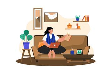 Women Working Remotely At Home