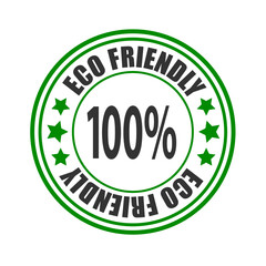 Eco friendly vector stamp, Healthy natural product label logo design