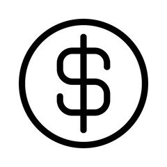dollar icon or logo isolated sign symbol vector illustration - high quality black style vector icons
