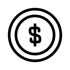 dollar icon or logo isolated sign symbol vector illustration - high quality black style vector icons
