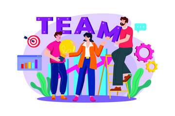 Business People Working Together As A Team