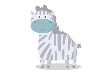 Vector cartoon giraffe. African animal. funny kind giraffe. Funny cute hornnose. Adorable little african animal for fashion print, kids wear, nursery, poster, invitation, greeting card design