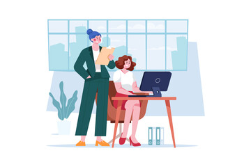 Leadership Careers Illustration concept. Flat illustration isolated on white background