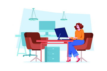 Leadership Careers Illustration concept. Flat illustration isolated on white background