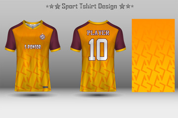 Football jersey mockup and sport jersey mockup with abstract geometric pattern © Ibnu