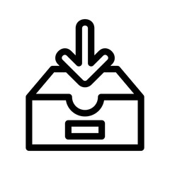 inbox icon or logo isolated sign symbol vector illustration - high quality black style vector icons
