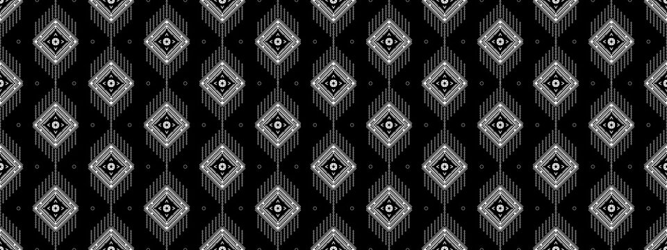 seamless black and white pattern Beautiful geometry. Patterns for textiles, tiles, patterns on carpets and bedding, clothing, accessories, jewelry.