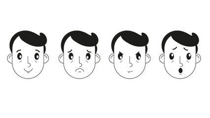 Black and white faces