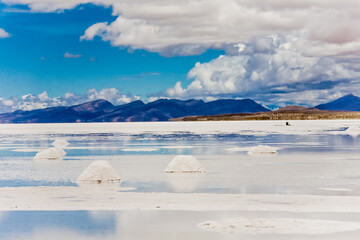 Bolivia. Salt lake and salt flat Salar de Uyuni, Bolivia. South America nature