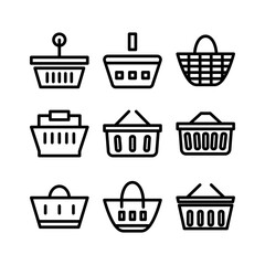 basket icon or logo isolated sign symbol vector illustration - high quality black style vector icons
