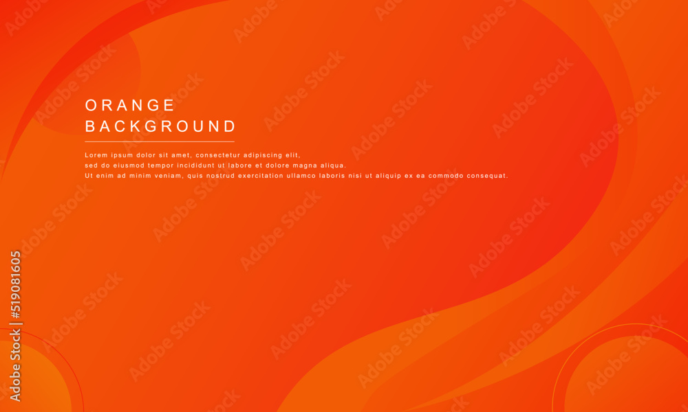 Poster orange geometric background. orange elements with fluid gradient. dynamic shapes composition. vector