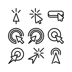 click icon or logo isolated sign symbol vector illustration - high quality black style vector icons
