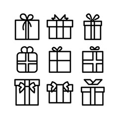 gift icon or logo isolated sign symbol vector illustration - high quality black style vector icons
