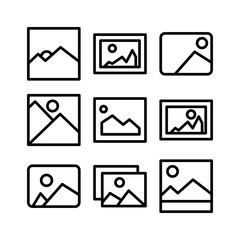 picture icon or logo isolated sign symbol vector illustration - high quality black style vector icons
