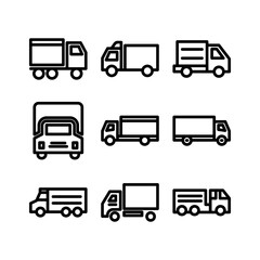 truck icon or logo isolated sign symbol vector illustration - high quality black style vector icons
