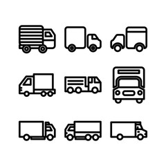truck icon or logo isolated sign symbol vector illustration - high quality black style vector icons
