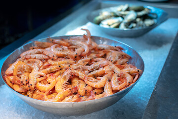 grilled shrimp on seafood line buffet