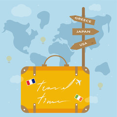 Travel suitcase with luggage