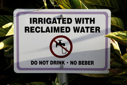 Reclaimed Water Sign