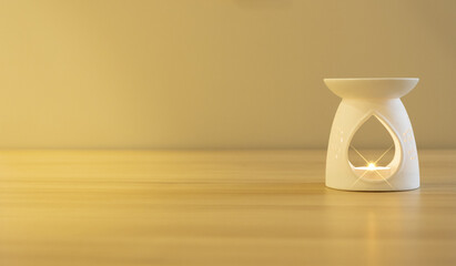 scented candle. Concept of peace, harmony, relaxation.