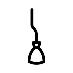 broom icon or logo isolated sign symbol vector illustration - high quality black style vector icons
