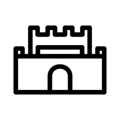 castle icon or logo isolated sign symbol vector illustration - high quality black style vector icons
