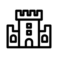 castle icon or logo isolated sign symbol vector illustration - high quality black style vector icons

