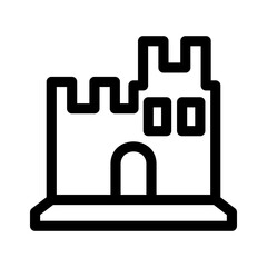 castle icon or logo isolated sign symbol vector illustration - high quality black style vector icons
