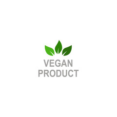 Obraz premium Vegan Product Design Badge isolated On White