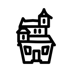 haunted house icon or logo isolated sign symbol vector illustration - high quality black style vector icons
