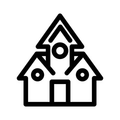 haunted house icon or logo isolated sign symbol vector illustration - high quality black style vector icons
