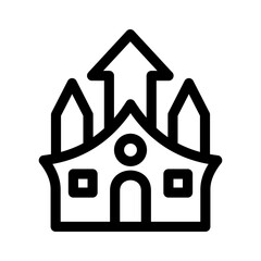 haunted house icon or logo isolated sign symbol vector illustration - high quality black style vector icons
