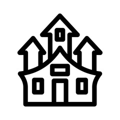 haunted house icon or logo isolated sign symbol vector illustration - high quality black style vector icons
