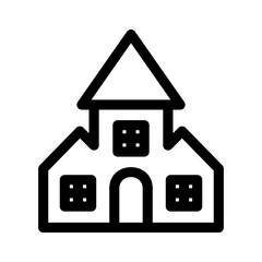 haunted house icon or logo isolated sign symbol vector illustration - high quality black style vector icons
