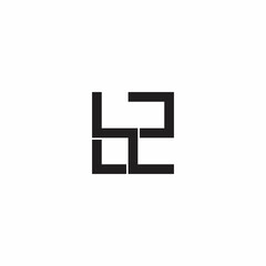 letter b2 simple geometric line simple logo vector