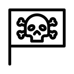pirate flag icon or logo isolated sign symbol vector illustration - high quality black style vector icons
