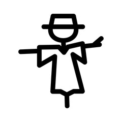 scarecrow icon or logo isolated sign symbol vector illustration - high quality black style vector icons
