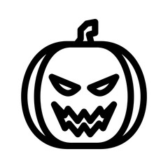 scary pumpkin icon or logo isolated sign symbol vector illustration - high quality black style vector icons

