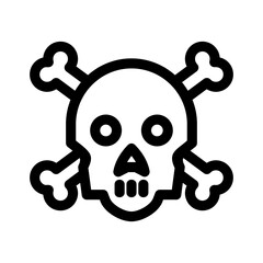 skull and crossbones icon or logo isolated sign symbol vector illustration - high quality black style vector icons
