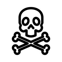 skull and crossbones icon or logo isolated sign symbol vector illustration - high quality black style vector icons
