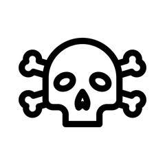 skull and crossbones icon or logo isolated sign symbol vector illustration - high quality black style vector icons
