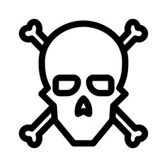 skull and crossbones icon or logo isolated sign symbol vector illustration - high quality black style vector icons

