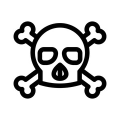 skull and crossbones icon or logo isolated sign symbol vector illustration - high quality black style vector icons
