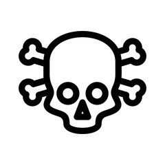 skull and crossbones icon or logo isolated sign symbol vector illustration - high quality black style vector icons
