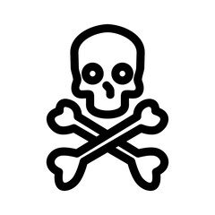 skull and crossbones icon or logo isolated sign symbol vector illustration - high quality black style vector icons
