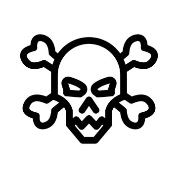 recommend clip art: skull and crossbones icon or logo isolated sign symbol vector illustration - high quality black style vector icons
                    